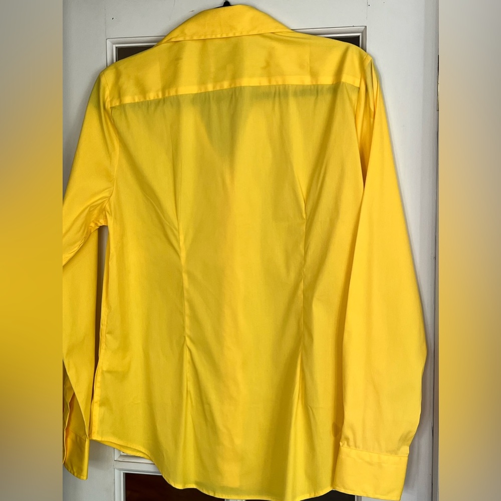 Never worn, The Icon Shirt by Rochelle Behrens yellow button down top - Picture 3 of 5
